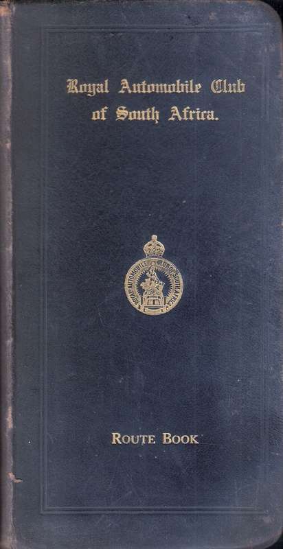 Royal Automobile Club of South Africa Route Book 1927