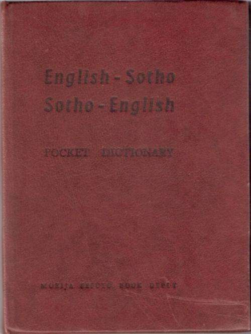 English-Sotho Sotho-English Pocket Dictionary. Very scarce item.