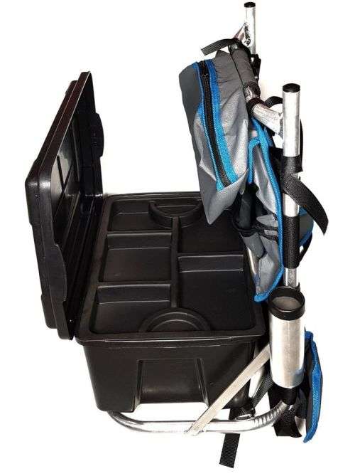 Lightweight Aluminium H-Frame Special Fishing Back Pack Tackle Box and Tray
