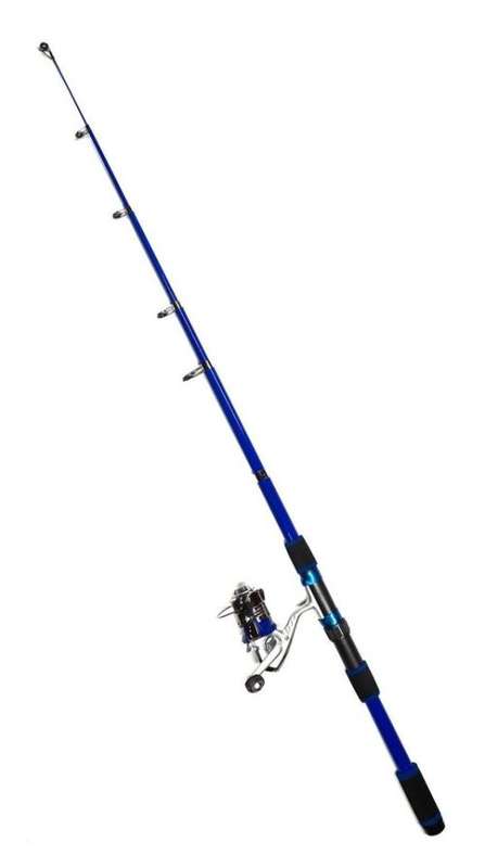 Outcast 2.4m Telescopic Fishing Rod and Reel Bundle