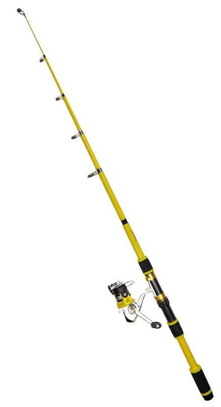 Outcast 2.4m Telescopic Fishing Rod and Reel Bundle