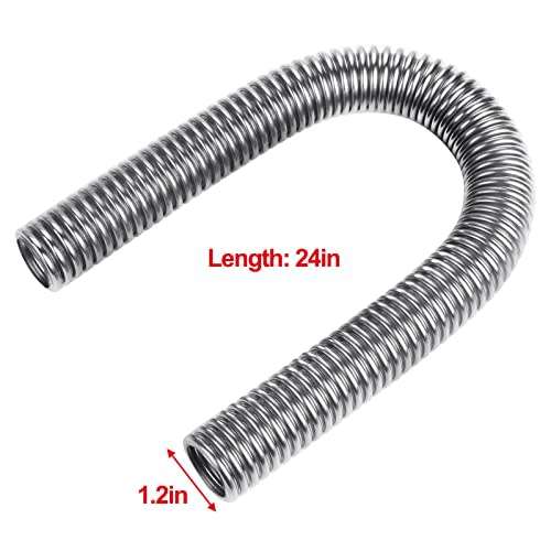 24` Flexible Stainless Steel Upper or Lower Radiator Hose Kit with Chrome Caps (Universal)