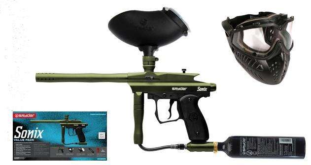 Spyder SONIX - Value PACK Paintball Market / GUN Set