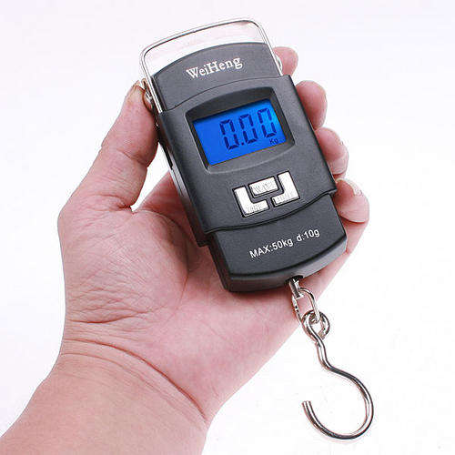 50Kg x 10g Mini Digital Scale Hanging Luggage Fishing Weighing Portable