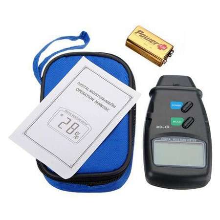 4-Pin Digital Wood Moisture Meter Damp Detector Tester LCD Display