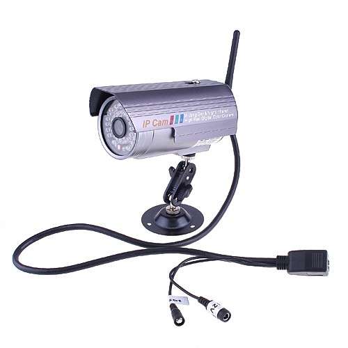 Free DDNS IP Wireless/Wired IR Night Vision Outdoor IP Network Camera Silvery s154
