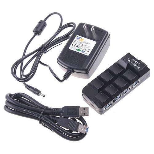 USB 3.0 HUB 4 Port 5Gbps Super Speed Mini For PC Laptop