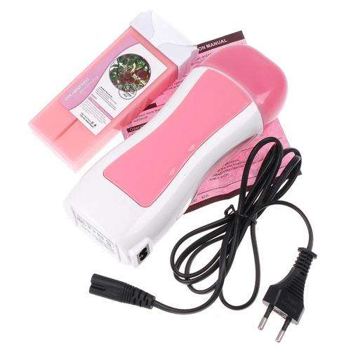 Waxing Kit Roll On Roller Depilatory Wax Heater Hair Remover Removal 220V