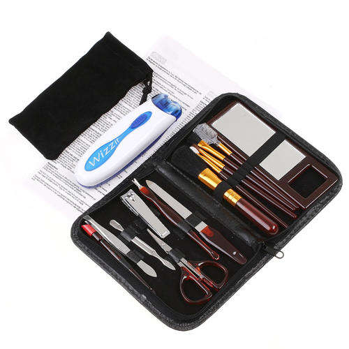 Electric Hair Remover Epilator + Manicure Kit + Makeup Brush Set