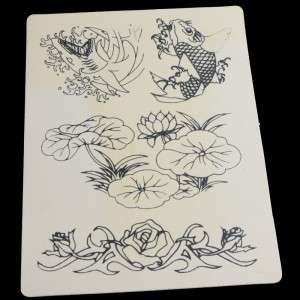5 pcs Synthetic Flexible Tattoo Designs Practice Skins Body Art H8708