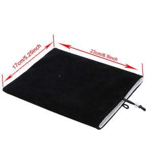 Protective Double Cloth Sleeve Bag/Pouch for iPad Mini 8" Tablet PC Kindle Fire MID Black C1599B