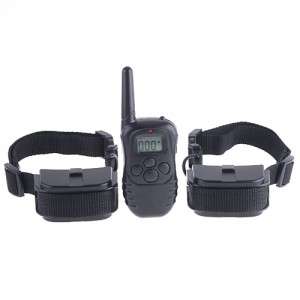 300M LCD Remote 2 Dog Pet Training Collar 100Levels Shock H4384