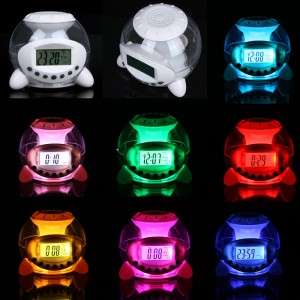 Multi-function Natural Sound Alarm Clock 7 Color Calendar Temperature Clock H9475