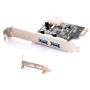 2-Port SuperSpeed USB 3.0 PCI-E PCI Express 4-pin IDE Connector Low Profile C1545