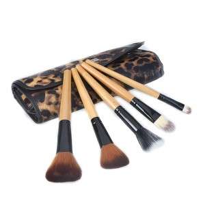 12 Piece Professional Cosmetic Makeup Brush Tool Set Kit with Leopard Print Pouch h9772