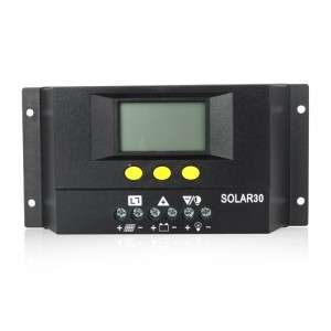 30A 12V/24V Intelligent LCD PWM Solar Charge Controller Solar Panel Battery Regulator h9193