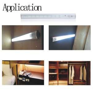 LED Under Cabinet Light PIR Motion Sensor Lamp Kitchen Wardrobe Cupboard Closet 30cm h9986