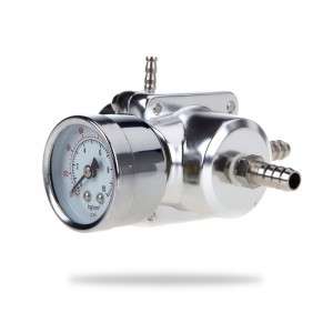 Universal Car Adjustable 140PSI Fuel Pressure Regulator with Gauge Silver K1023
