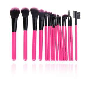 16Pcs Makeup Brushes Kit Professional Cosmetic Make Up Set + Pouch Bag Case