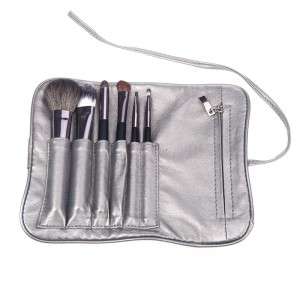 Professional Cosmetic Makeup Brush Tool Set with Roll Pouch/Bag 6 Pieces H10010