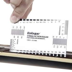 String Action Ruler Gauge Tool in/mm for Guitar Bass Mandolin Banjo I220