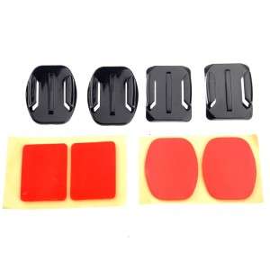 2pcs Flat + 2pcs Curved Adhesive Mount for GoPro Hero1/2/3/3+ Camcorder d983