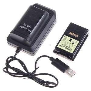 5 in 1 USB 4800mAh Battery Pack & Charger Cable Kit For Xbox-360 f1337b