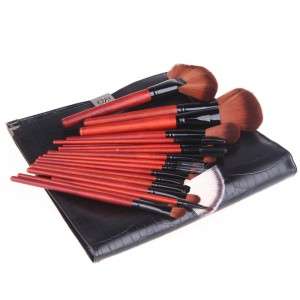 Professional 18 PCS Cosmetics Makeup Brushes Set Tools Cool Black  h10538