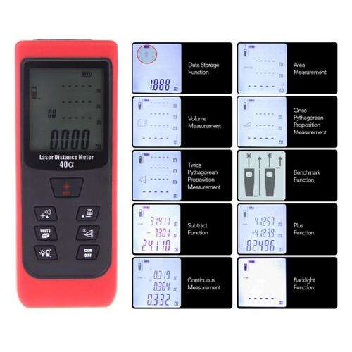 RZX-40 Handheld Digital Laser Distance Meter Measurer Tilt Measurement Range Finder Area h10251