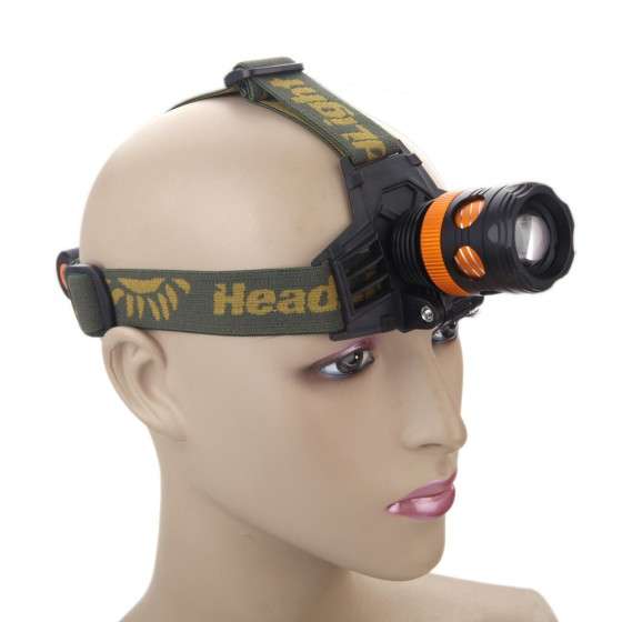 CREE XM-L T6 LED Headlight Headlamp 3-Mode 2000LM Zoomable Adjustable Light for Camping Hikin h12219