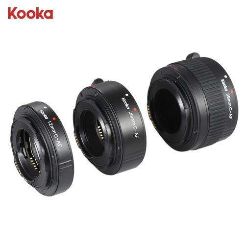 KOOKA KK-C68P AF Macro Extension Tube Set for Canon (12mm/20mm/36mm) 60D 70D 5D2 5D3 7D 6D 650D 600D