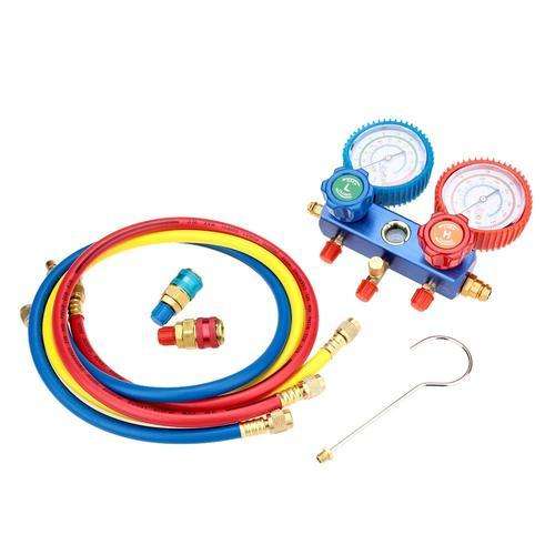 A/C Manifold Gauge Set R-134a Auto Air Conditioner with Colored Hose Coupler