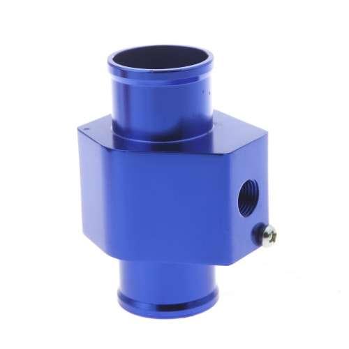 Water Temp Temperature Joint Pipe Sensor Gauge Radiator Hose Adapter 38mm Blue