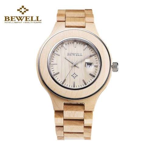 BEWELL Stylish Light Weight Hypoallergenic Wood Couple Analog Quartz Watch