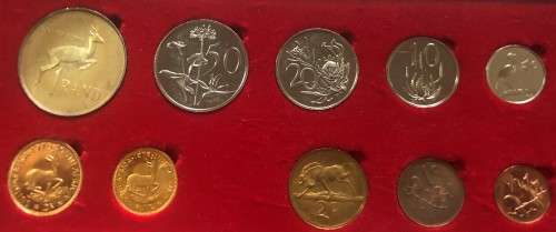 1976 SA Long Proof Set (R1 and R2 Gold Coins Included)