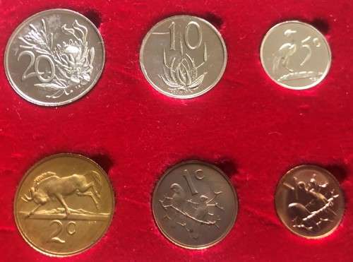 1976 SA Long Proof Set (R1 and R2 Gold Coins Included)