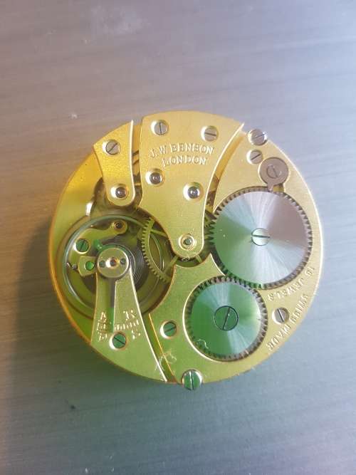 J.W BENSON POCKET WATCH MOVEMENT COMPLETE Working
