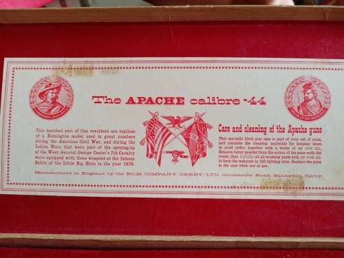 The Apache caliber 44 collectable toy clap gun.