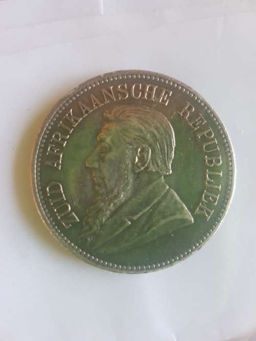 1892  ZAR 5 Shillings Silver Single shaft Very nice condition