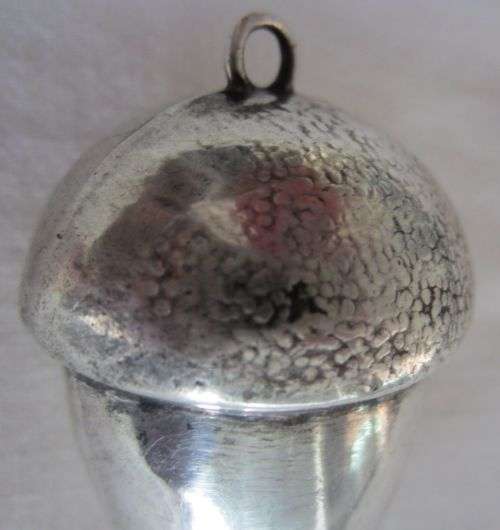 Vintage / Antique Silver Plate? Baby Acorn Rattle Bell