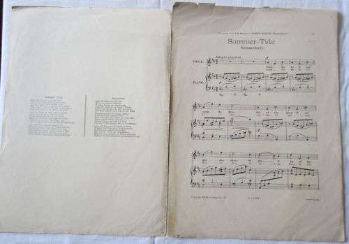 Albert Mallinson Songs - Sung by Mrs Helen Trust - Sheet Music - 1902