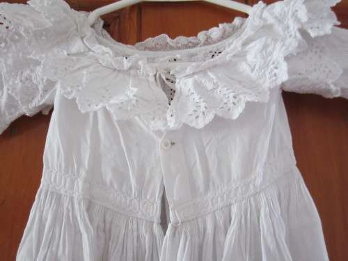 Gorgeous Antique CHRISTENING GOWN / DRESS - Cotton, Lace and Broderie Anglaise