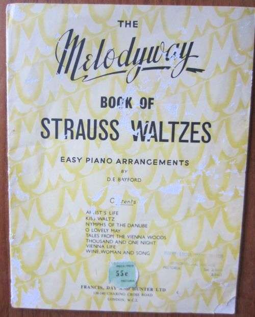 The Melodyway Book of Strauss Waltzes - Easy Piano Arrangements - Tales from the Vienna Woods etc