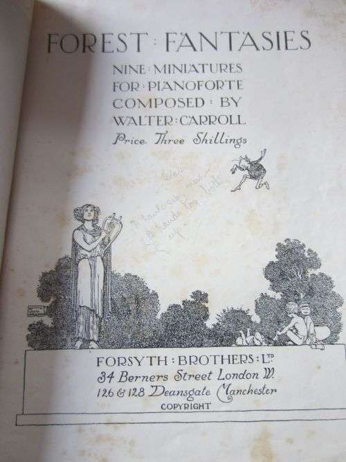 Forest Fantasies - 9 Miniatures for Pianoforte - Walter Carroll - 1916 W Heath Robinson -Sheet Music
