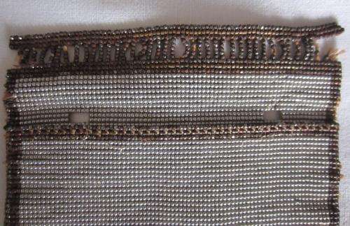 Vintage Art Deco Beaded Purse - Silver and Bronze - With the Initial `T`
