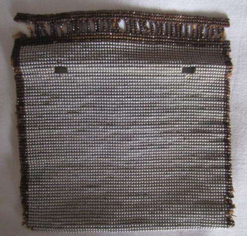 Vintage Art Deco Beaded Purse - Silver and Bronze - With the Initial `T`