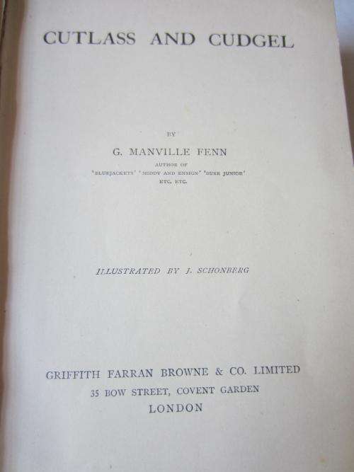Cutlass And Cudgel - G Manville Fenn - Undated - Early 1900`s - HB