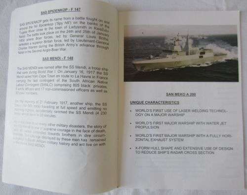 SAN MEKO A 200 Valour Class Frigate - Visitors Pamphlet