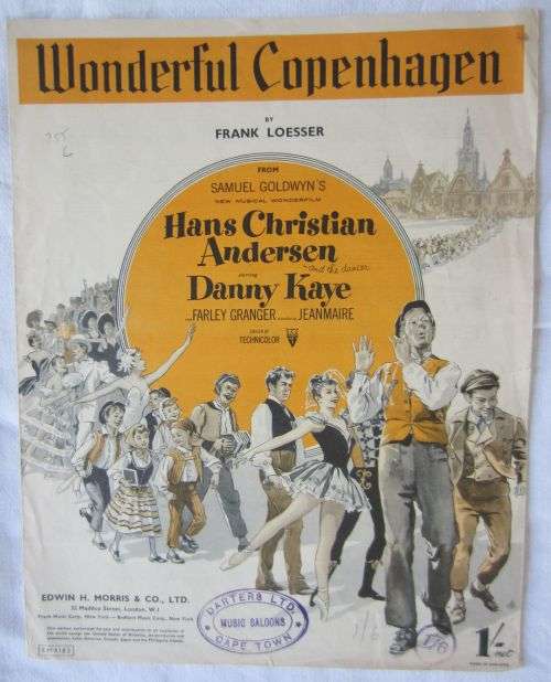 Wonderful Copenhagen (Hans Christian Andersen) - Frank Loesser - Vintage Sheet Music - 1951
