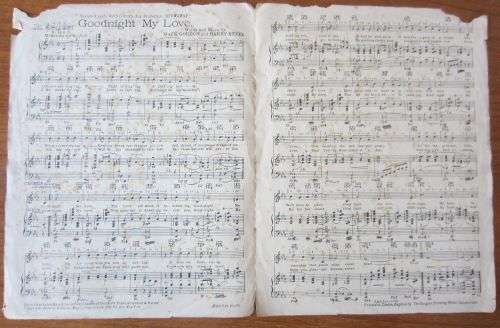 Goodnight My Love - Shirley Temple in STOWAWAY - Mark Gordon, Harry Revel - Vintage Sheet Music 1936